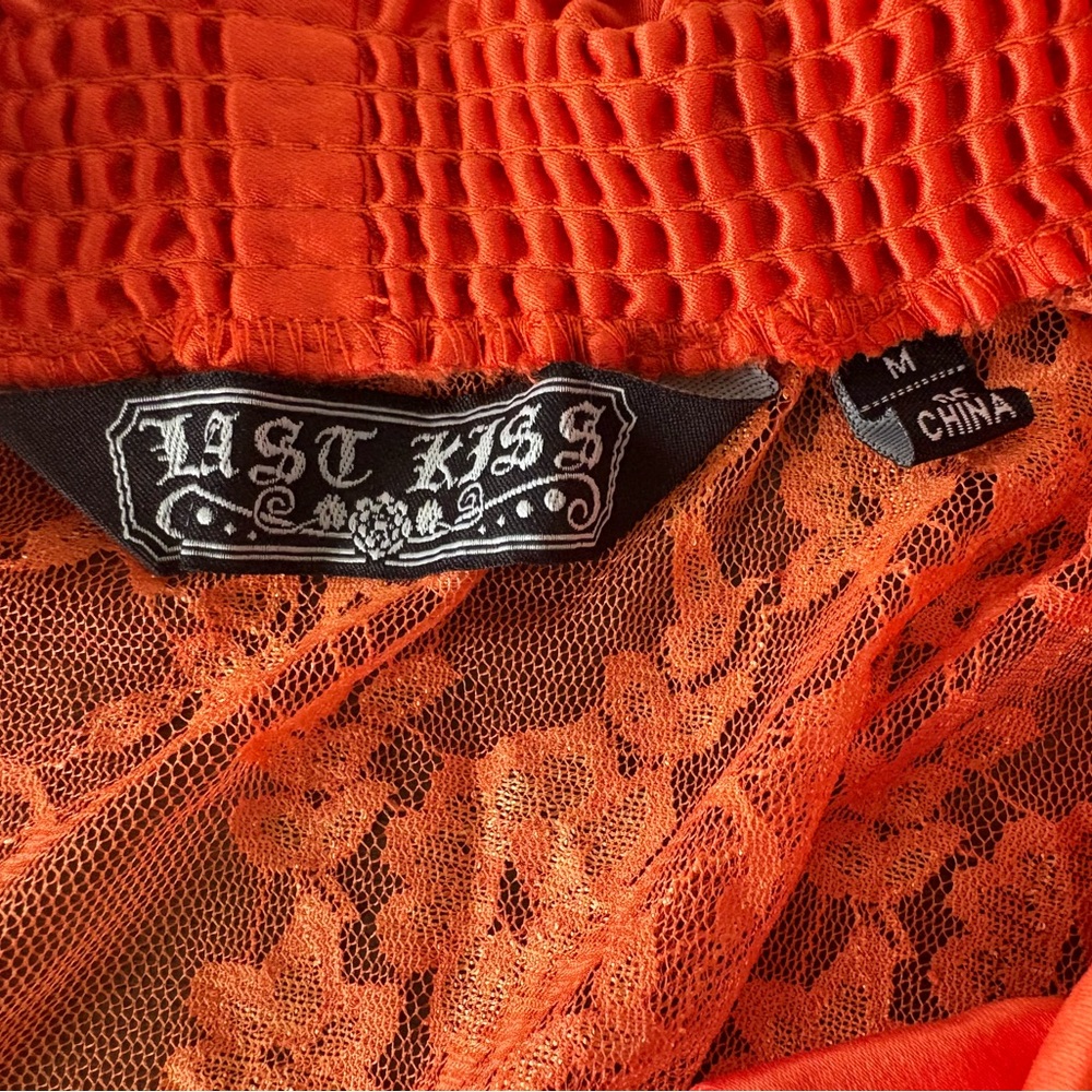 Orange Lace Ruffle Shrug - Picture 2 of 5